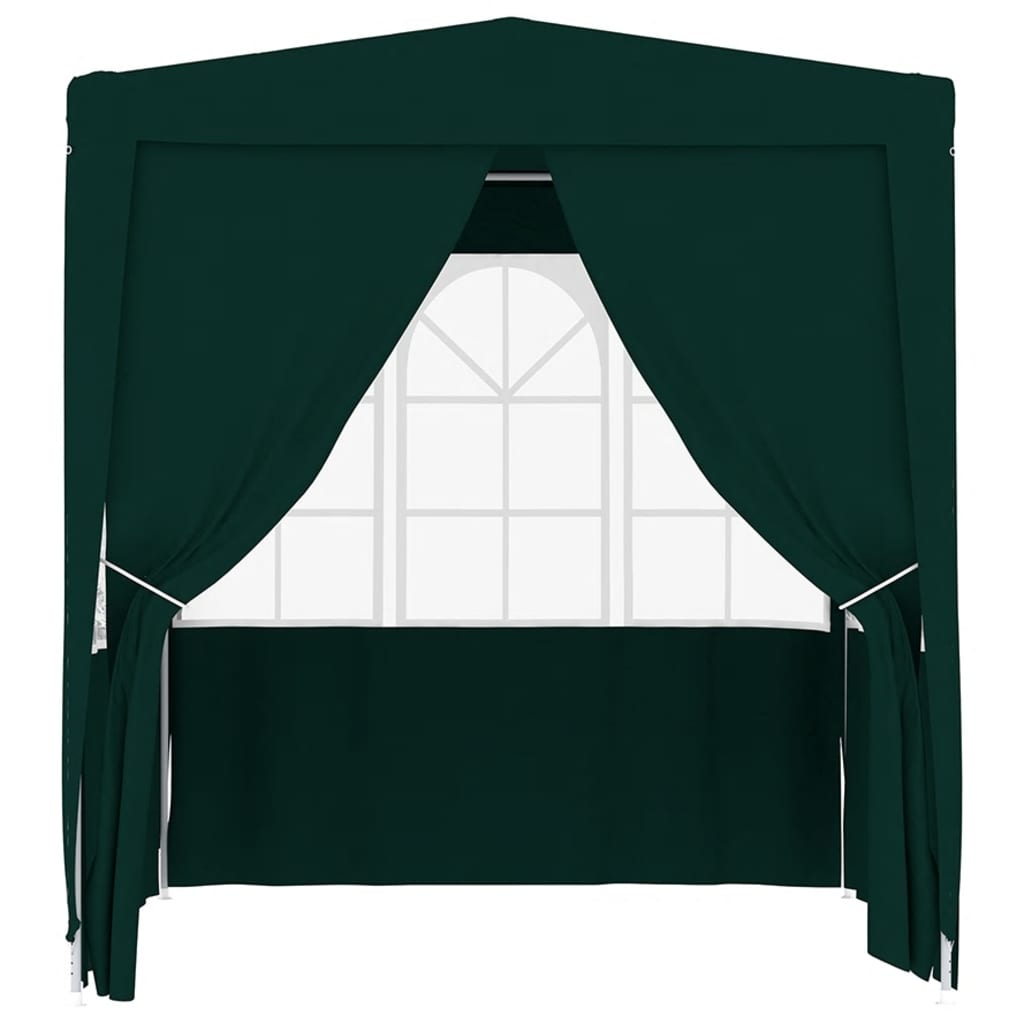 vidaXL Tente de réception avec parois latérales 2,5x2,5 m Vert 90 g/m²