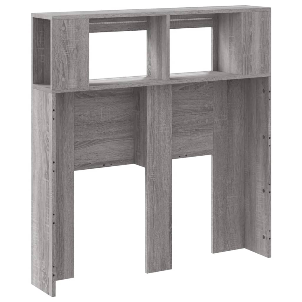 vidaXL Tête de lit à LED sonoma gris 100x18,5x103,5 cm bois ingénierie