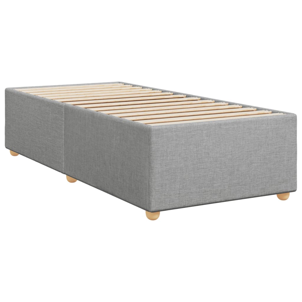 vidaXL Sommier à lattes de lit avec matelas Gris clair 100x200cm Tissu