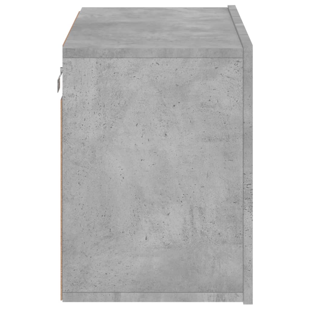 vidaXL Meuble TV mural gris béton 60x30x41 cm