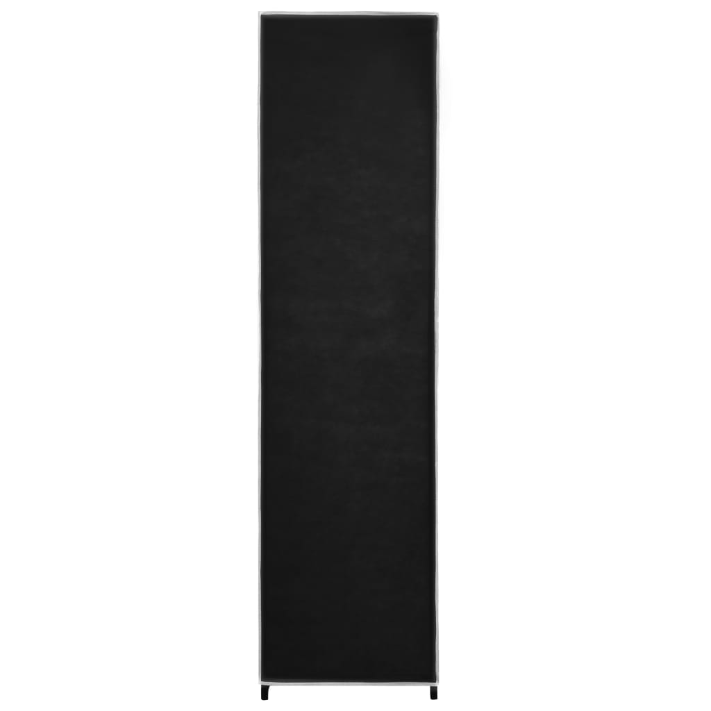 vidaXL Garde-robe avec 4 compartiments Noir 175x45x170 cm