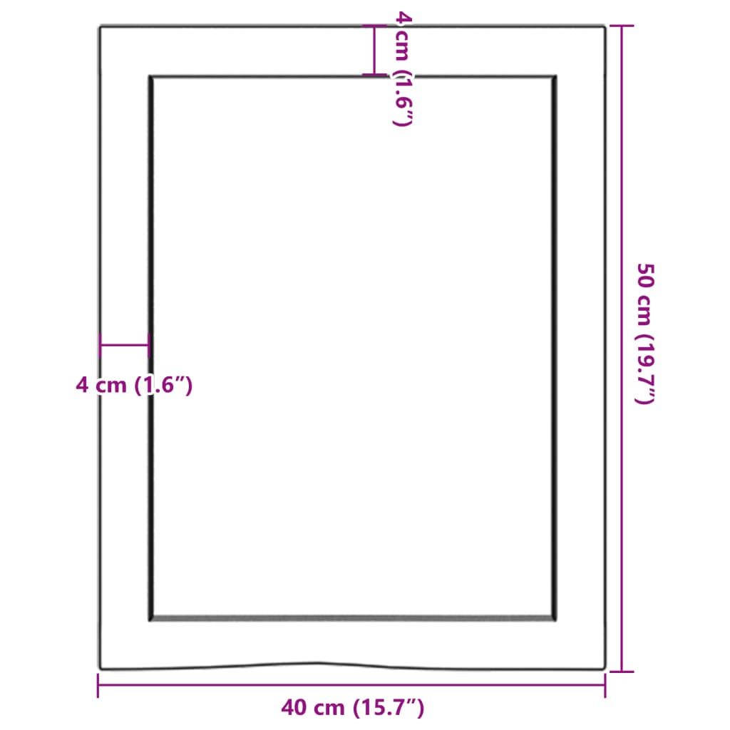 vidaXL Étagère murale 40x50x(2-4)cm bois de chêne massif non traité