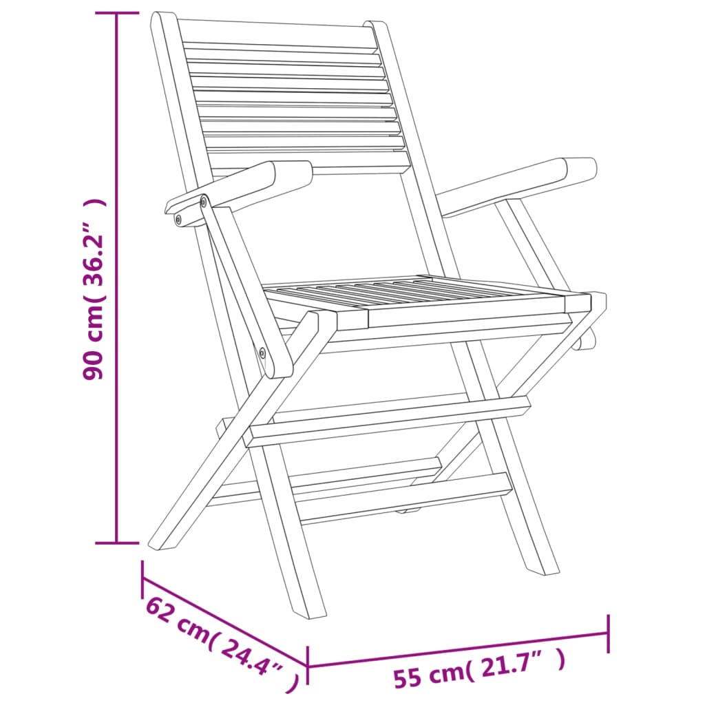 vidaXL Ensemble à manger de jardin 5 pcs Bois de teck massif