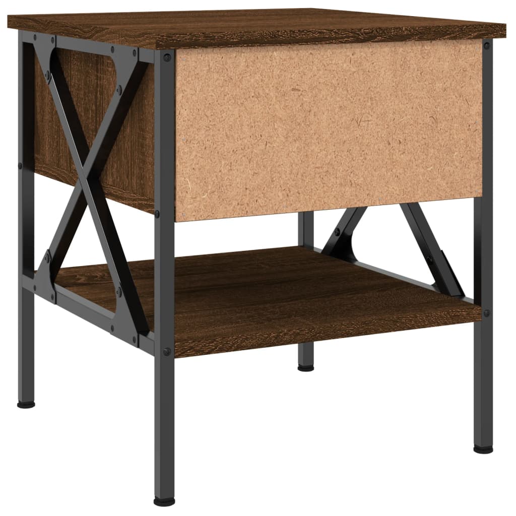 vidaXL Table de chevet chêne marron 40x42x45 cm bois d'ingénierie