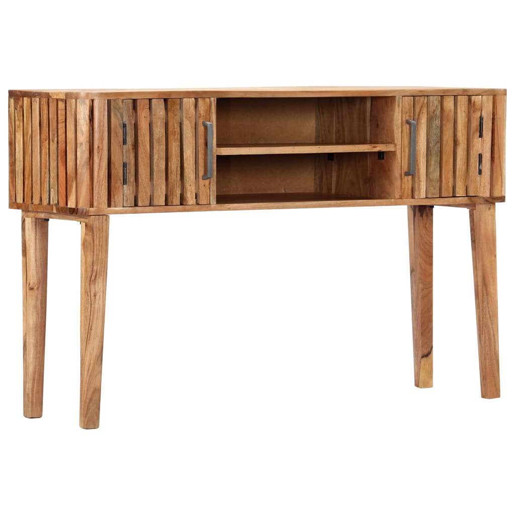 vidaXL Table console 120 x 35 x 76 cm Bois d'acacia massif