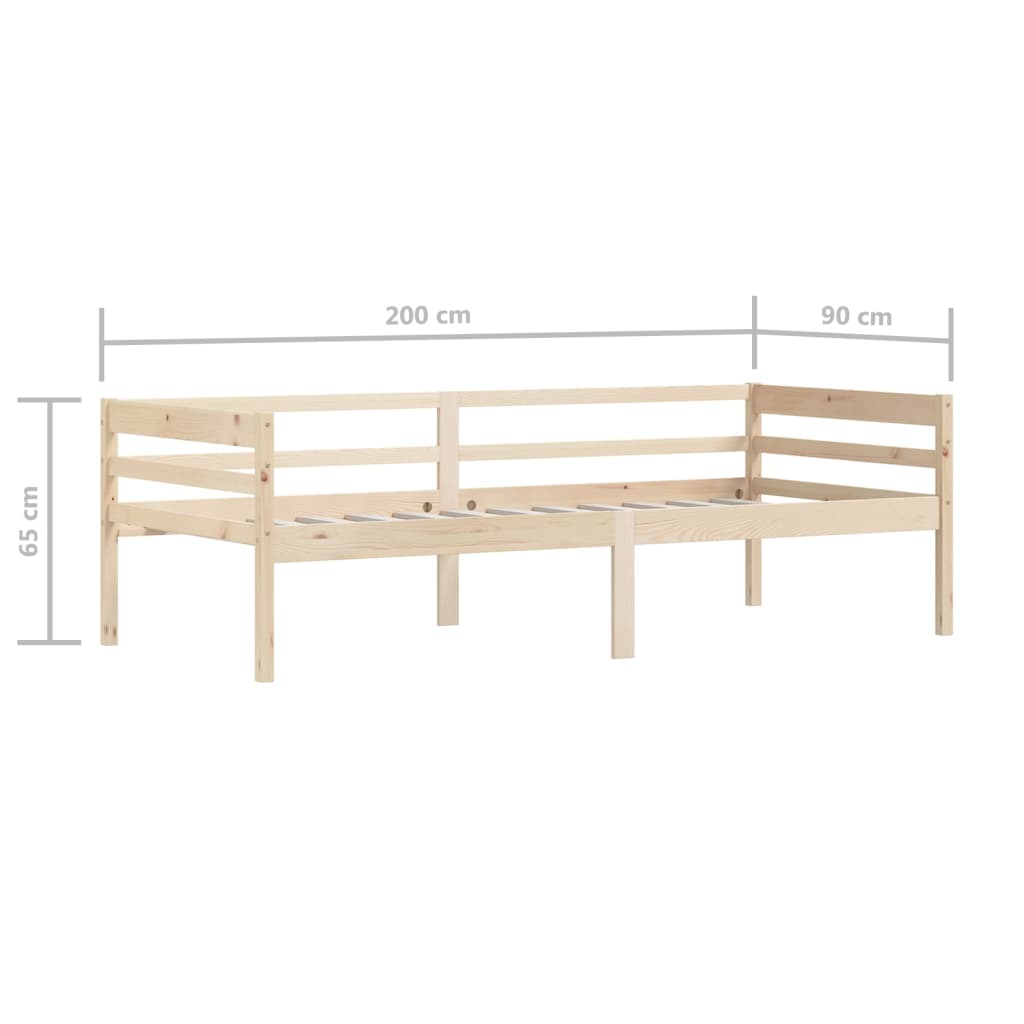 vidaXL Cadre de lit sans matelas bois de pin massif 90x200 cm