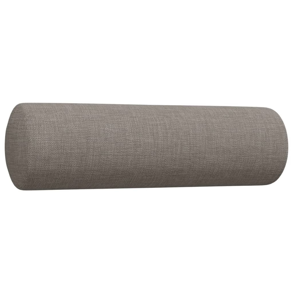 vidaXL Ensemble de canapés 2 pcs avec coussins décoratifs taupe tissu