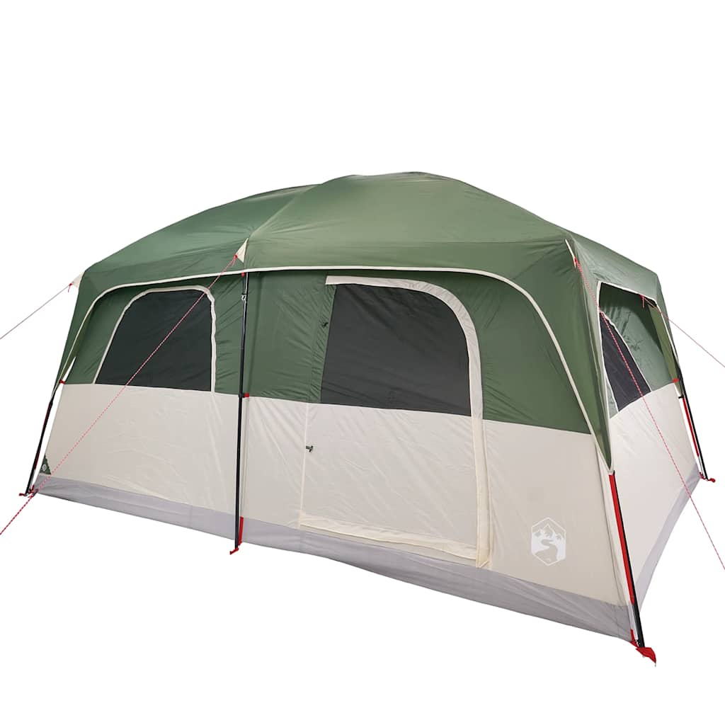 vidaXL Tente de cabine familiale 10 personnes vert imperméable