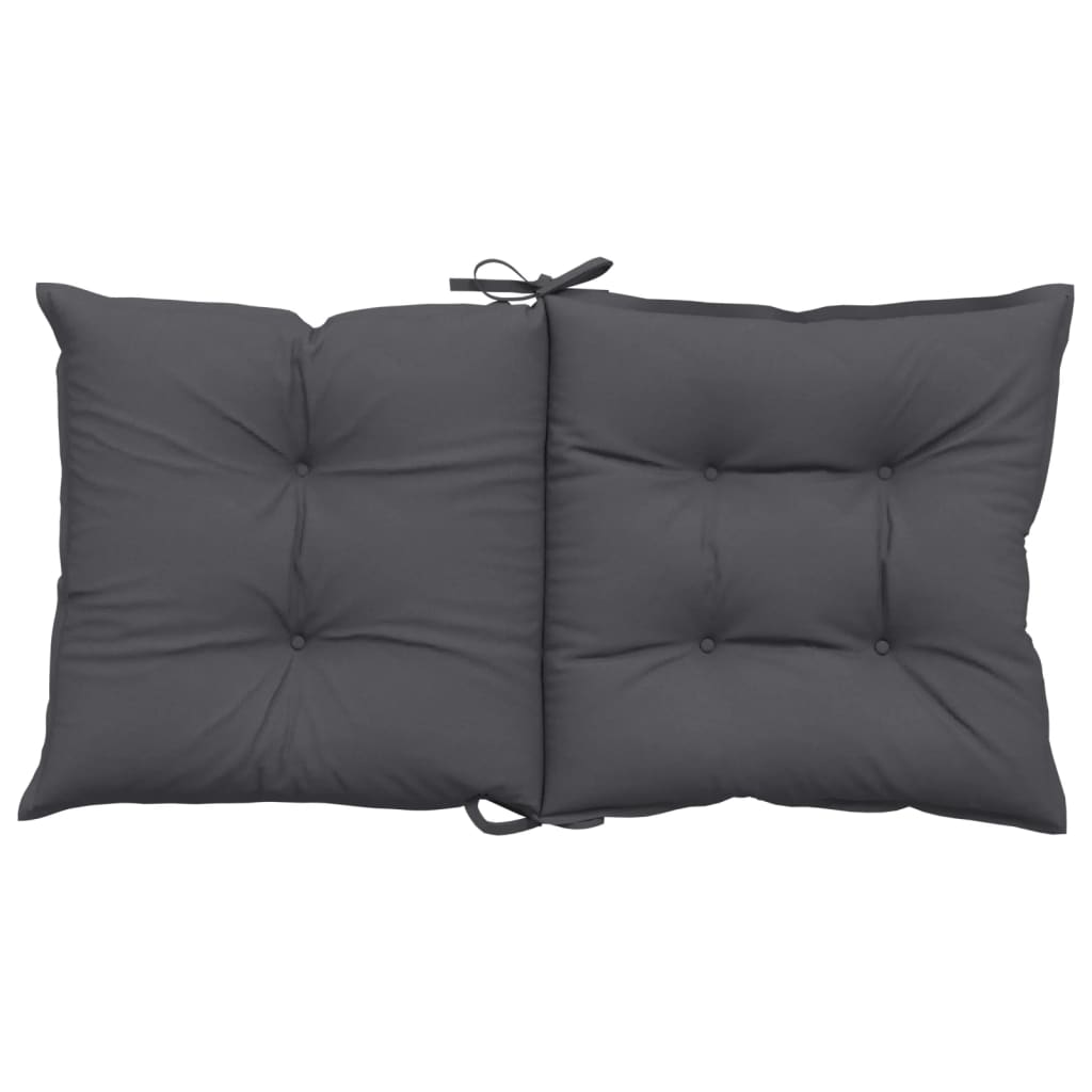 vidaXL Coussins de chaise de jardin à dossier bas lot de 4 anthracite