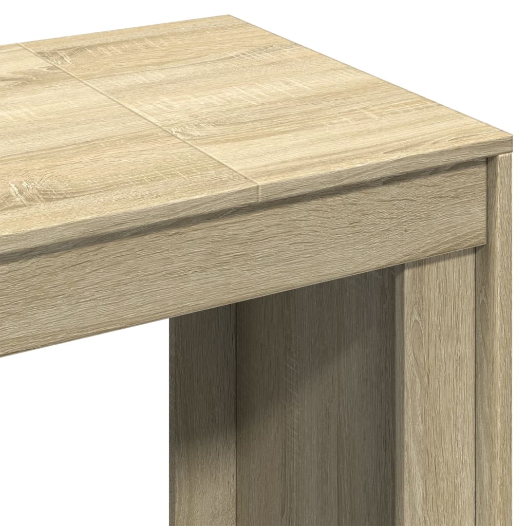 vidaXL Bureau chêne sonoma 123,5x73,5x75 cm bois d'ingénierie