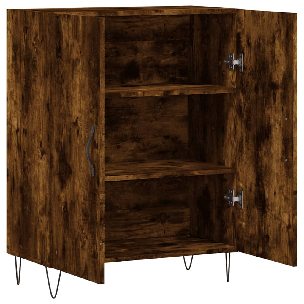 vidaXL Buffet chêne fumé 69,5x34x90 cm bois d'ingénierie