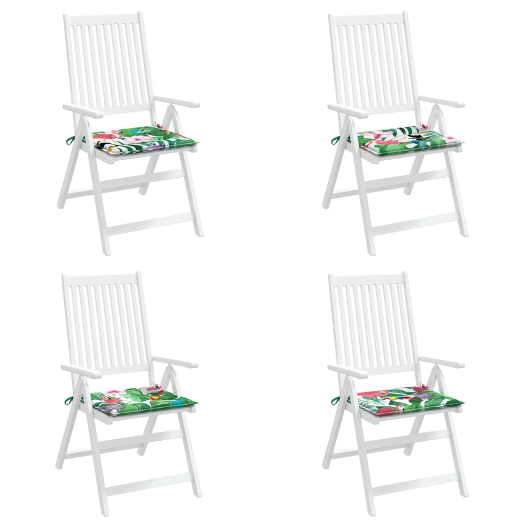 vidaXL Coussins de chaise de jardin lot de 4 multicolore 50x50x3 cm