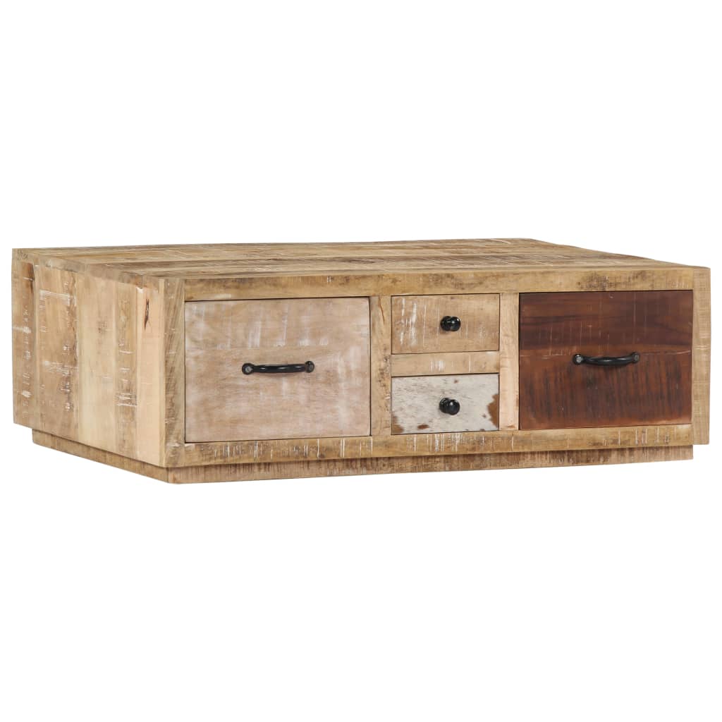 vidaXL Table basse 90x60x30 cm Bois de manguier massif