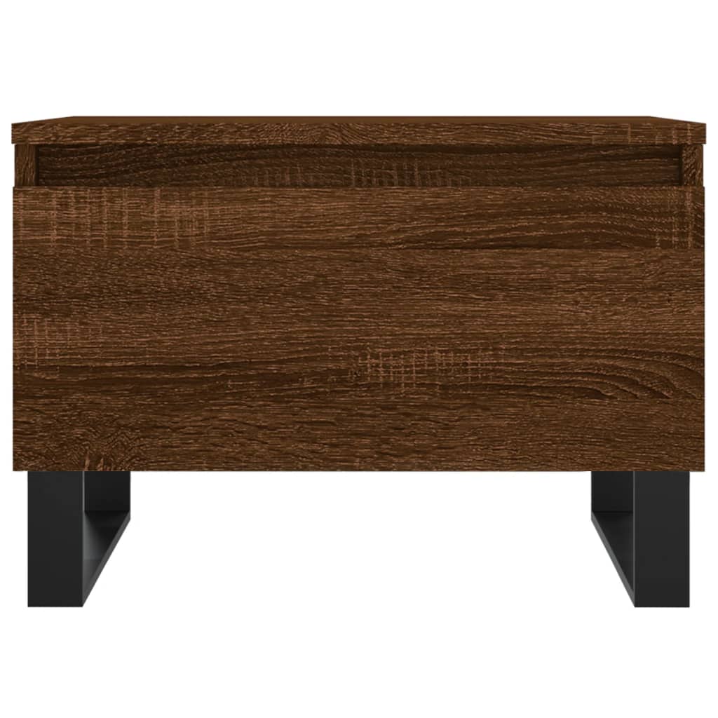 vidaXL Tables basses 2 pcs chêne marron 50x46x35 cm bois d'ingénierie