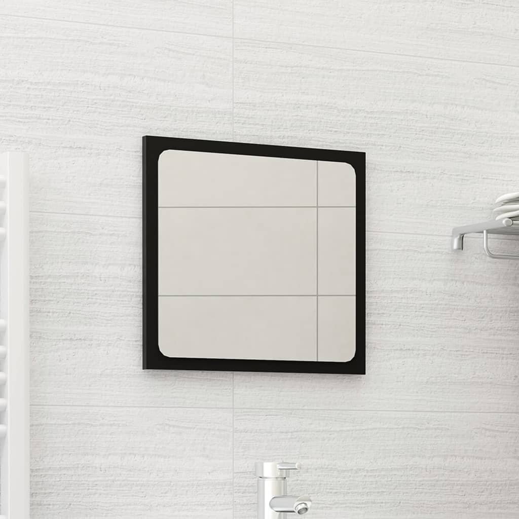 vidaXL Miroir de salle de bain Noir 40x1,5x37 cm Aggloméré