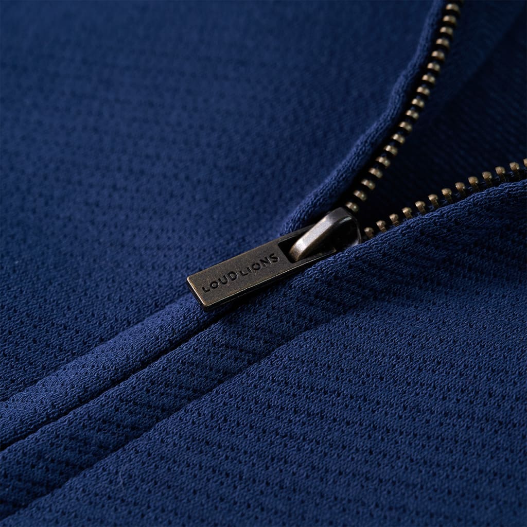 Sweatshirt pour enfants avec fermeture éclair bleu marine 116