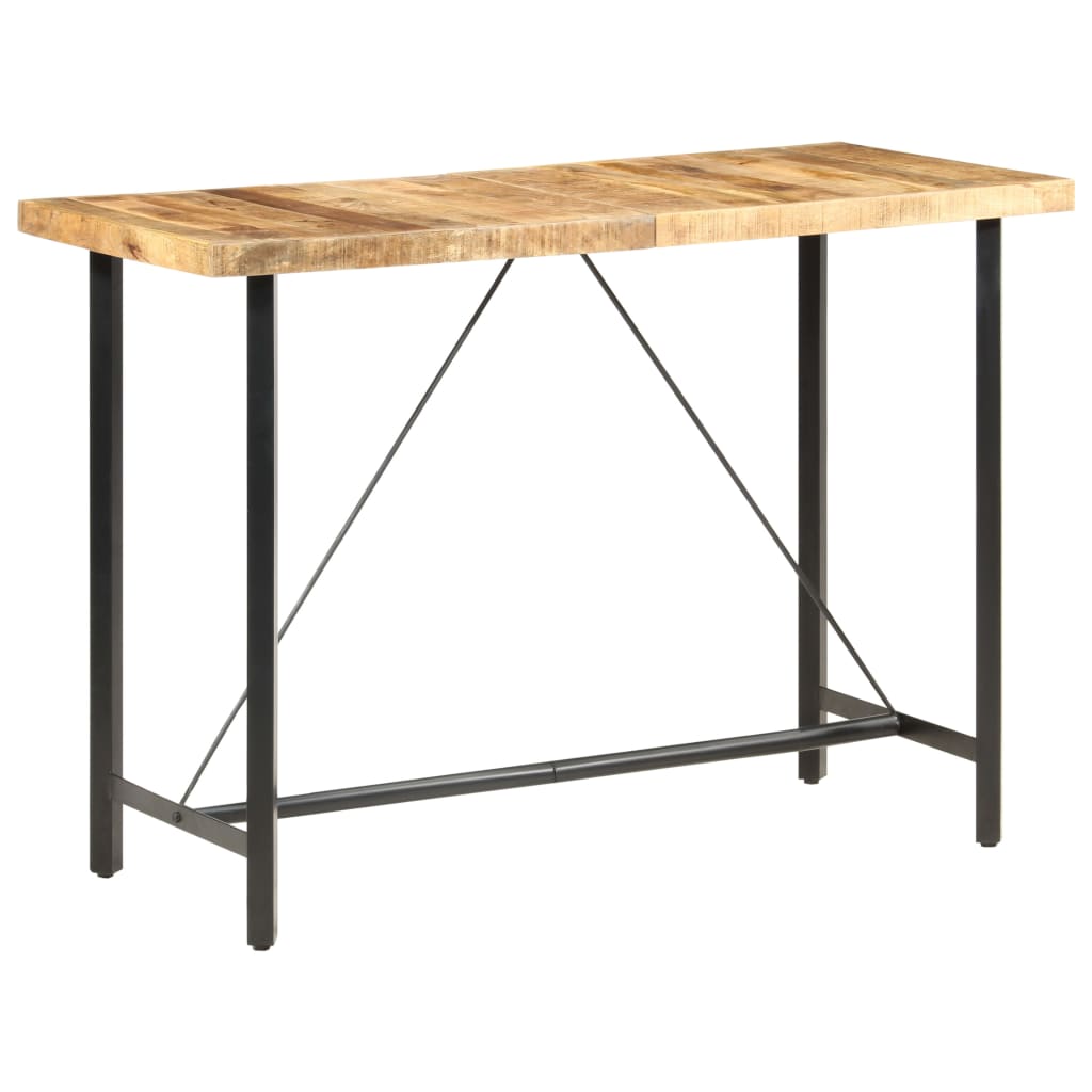 vidaXL Table de bar 150x70x107 cm Bois de manguier brut