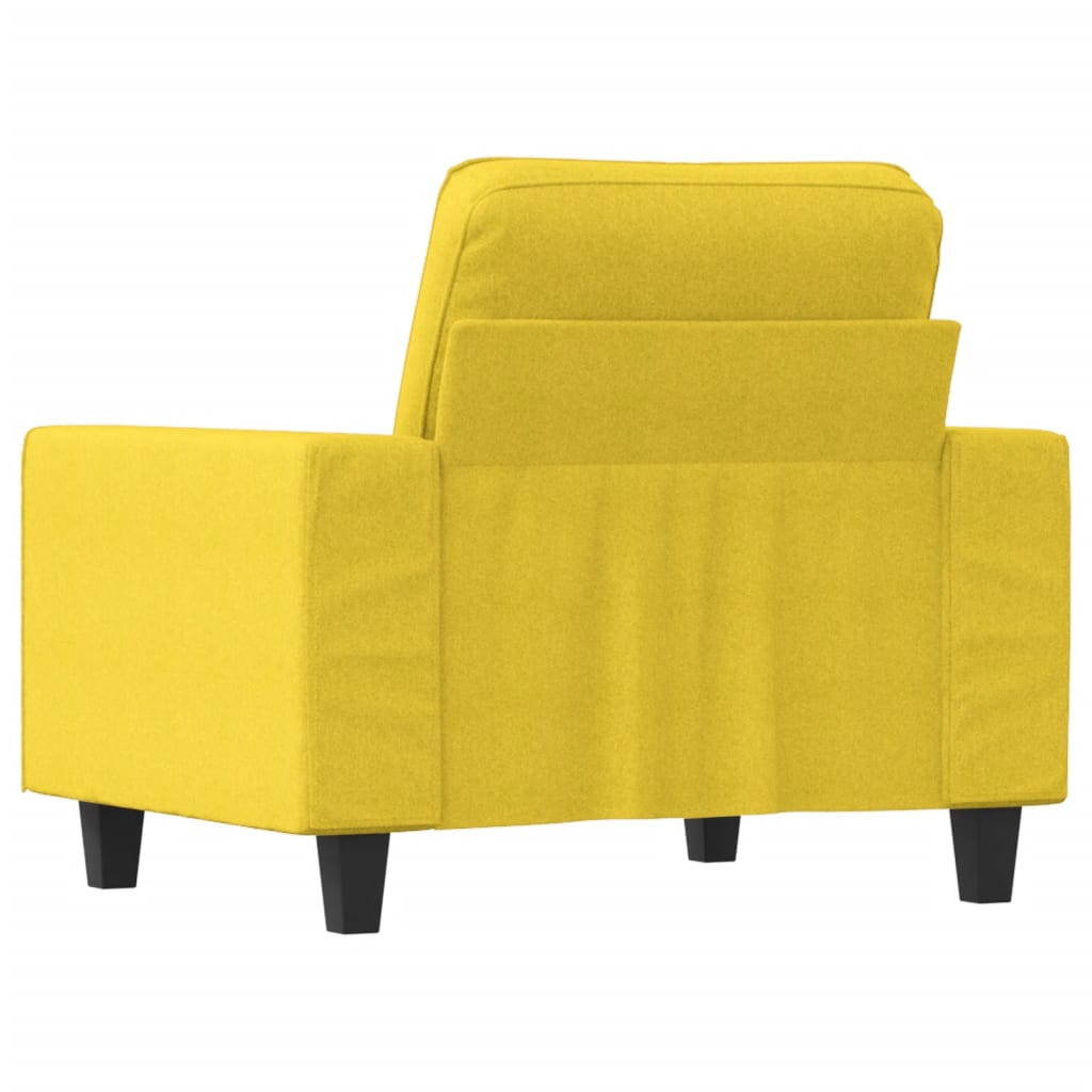 vidaXL Fauteuil Jaune clair 60 cm Tissu