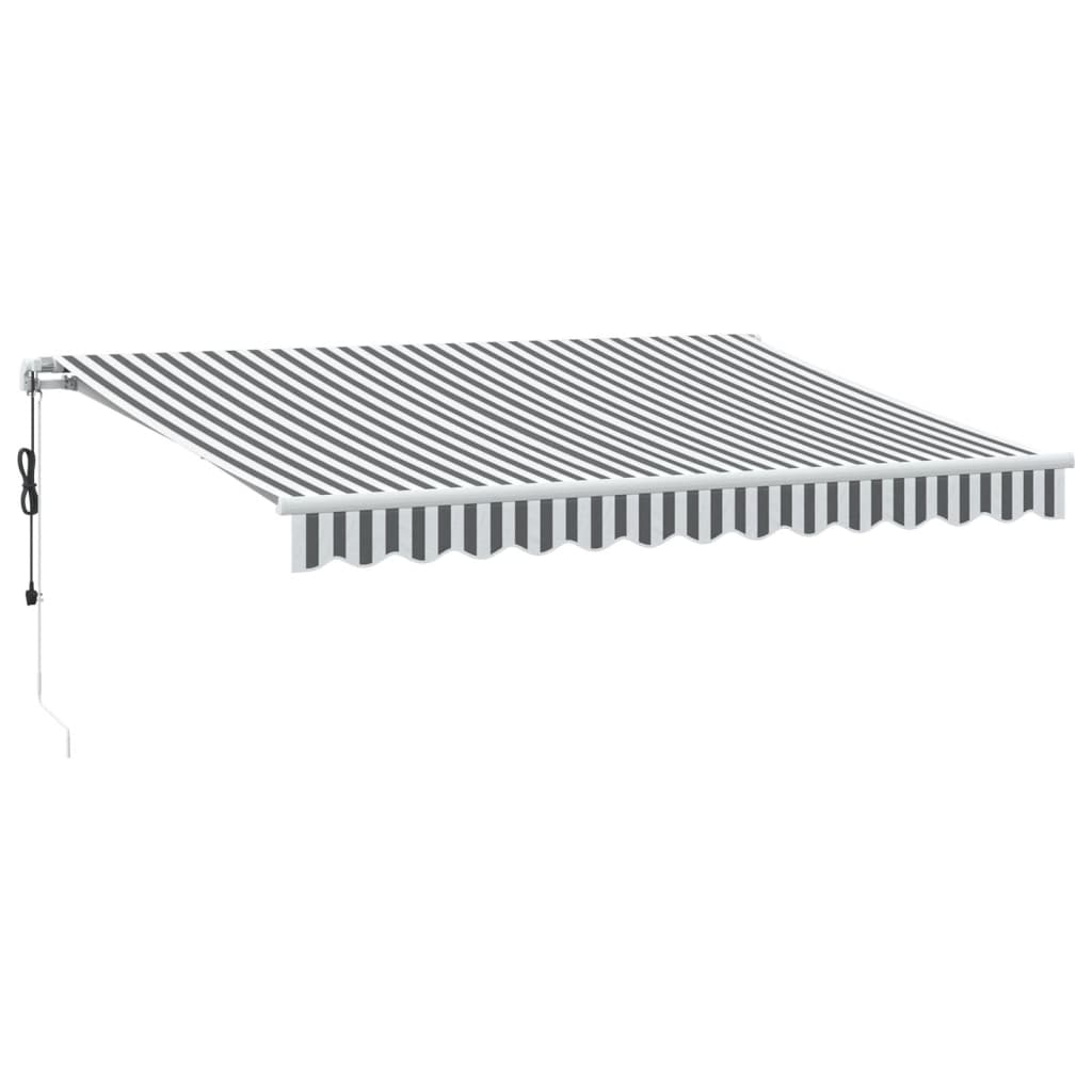 vidaXL Auvent rétractable automatique anthracite et blanc 350x250 cm