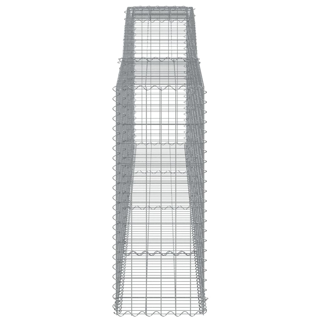 vidaXL Paniers à gabions arqués 2 pcs 400x50x120/140 cm Fer galvanisé