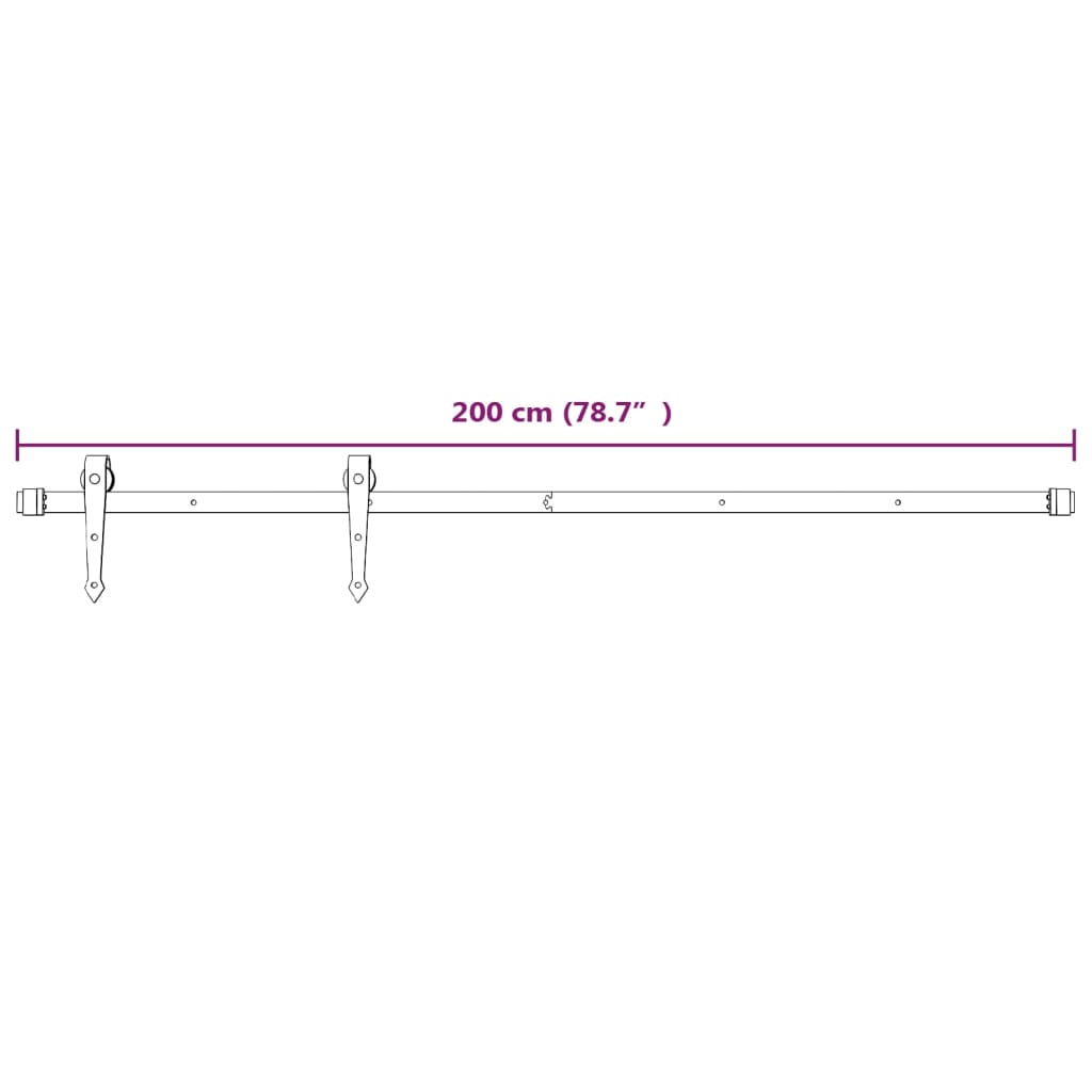 vidaXL Porte coulissante et kit de quincaillerie 95x210 cm pin massif