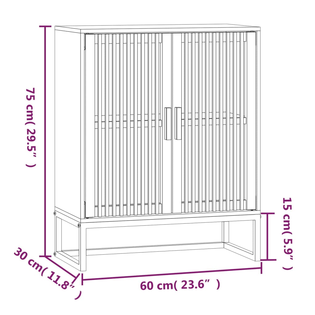 vidaXL Buffet blanc 60x30x75 cm bois d'ingénierie