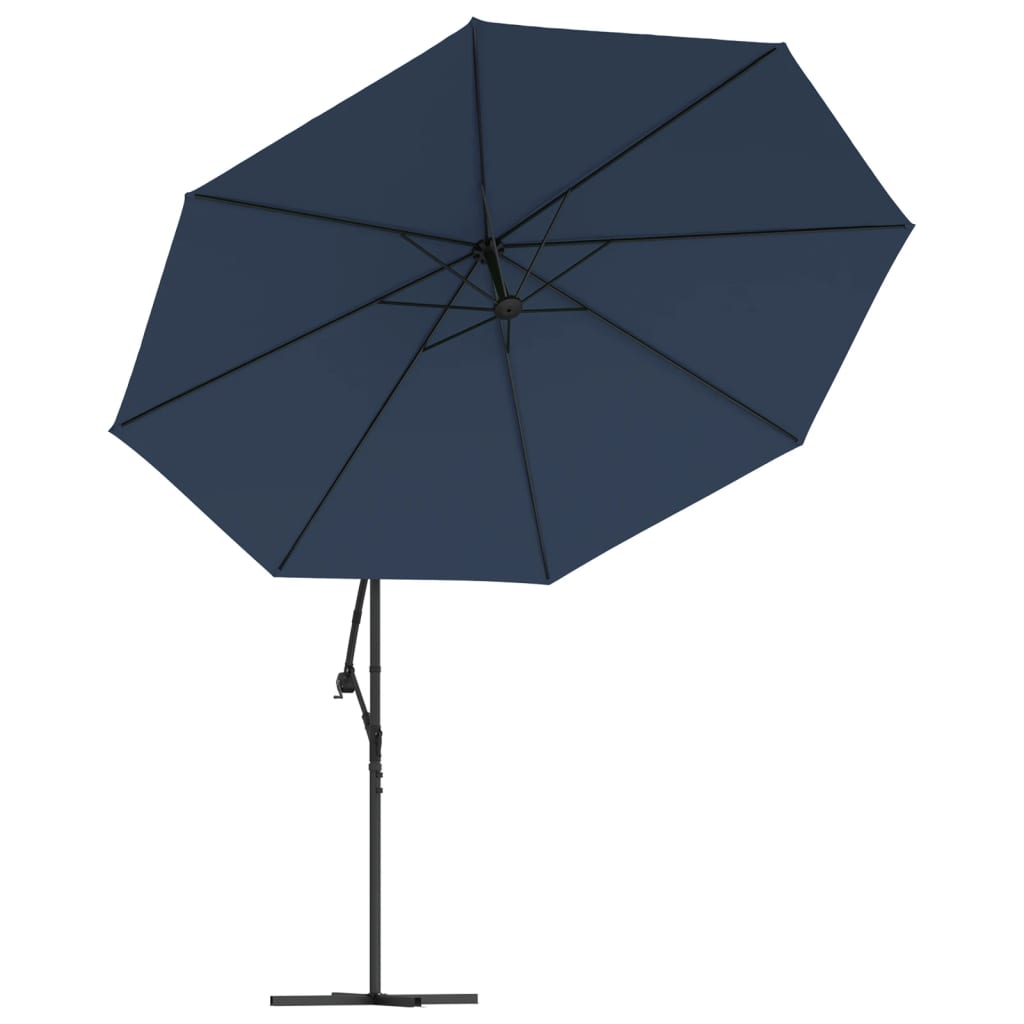 vidaXL Parasol de jardin en porte-à-faux 3,5 m bleu