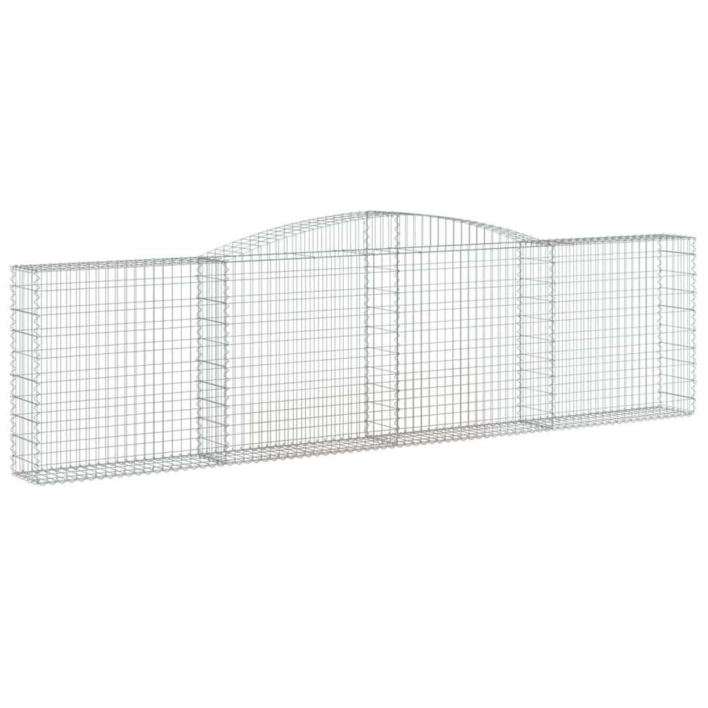 vidaXL Paniers à gabions arqués 2 pcs 400x30x100/120 cm Fer galvanisé