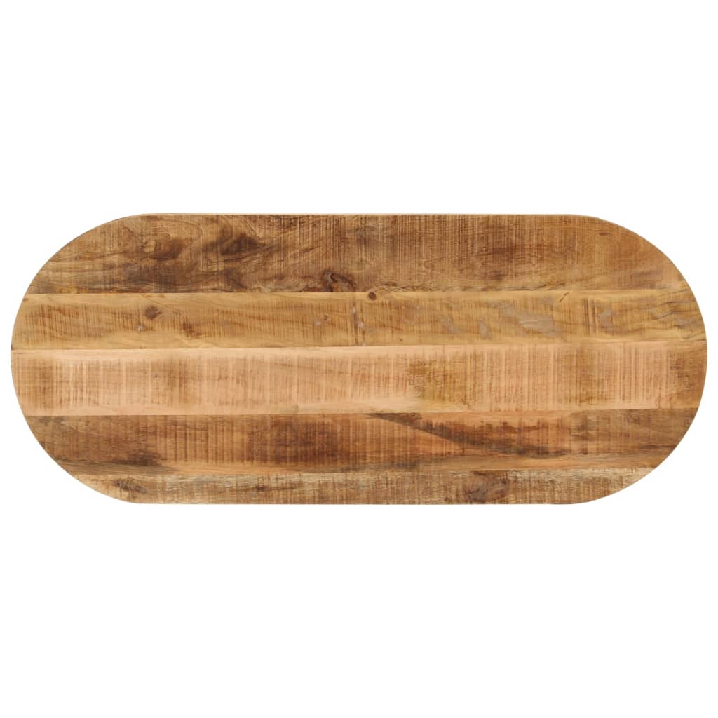 vidaXL Dessus de table 100x40x3,8cm ovale bois massif de manguier brut