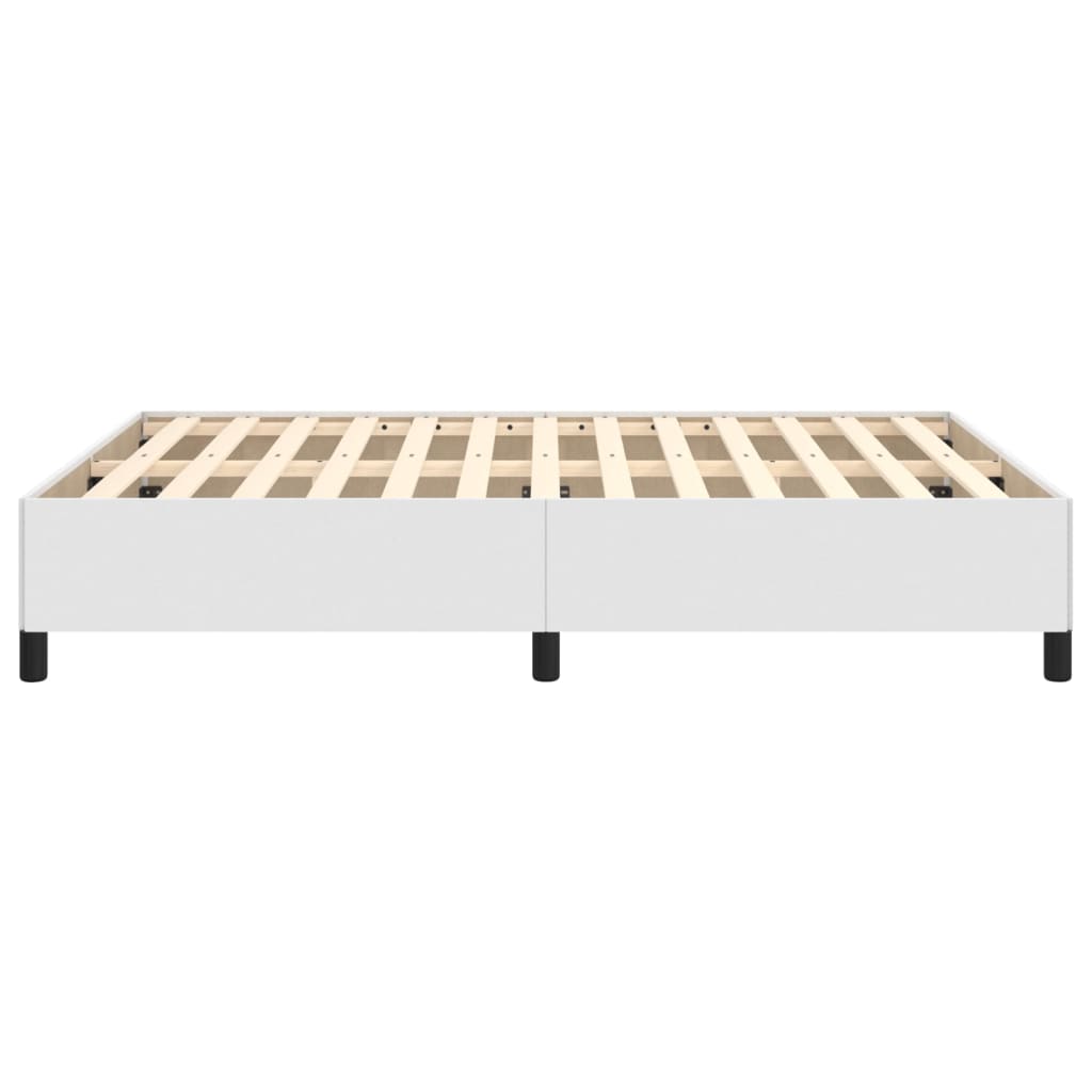 vidaXL Cadre de lit sans matelas blanc 140x190 cm similicuir