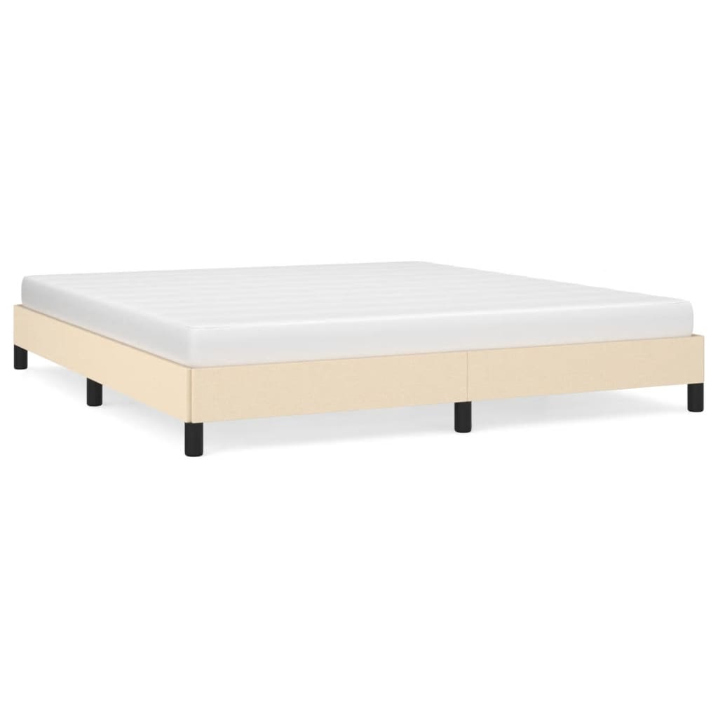 vidaXL Cadre de lit sans matelas crème 160x200 cm tissu