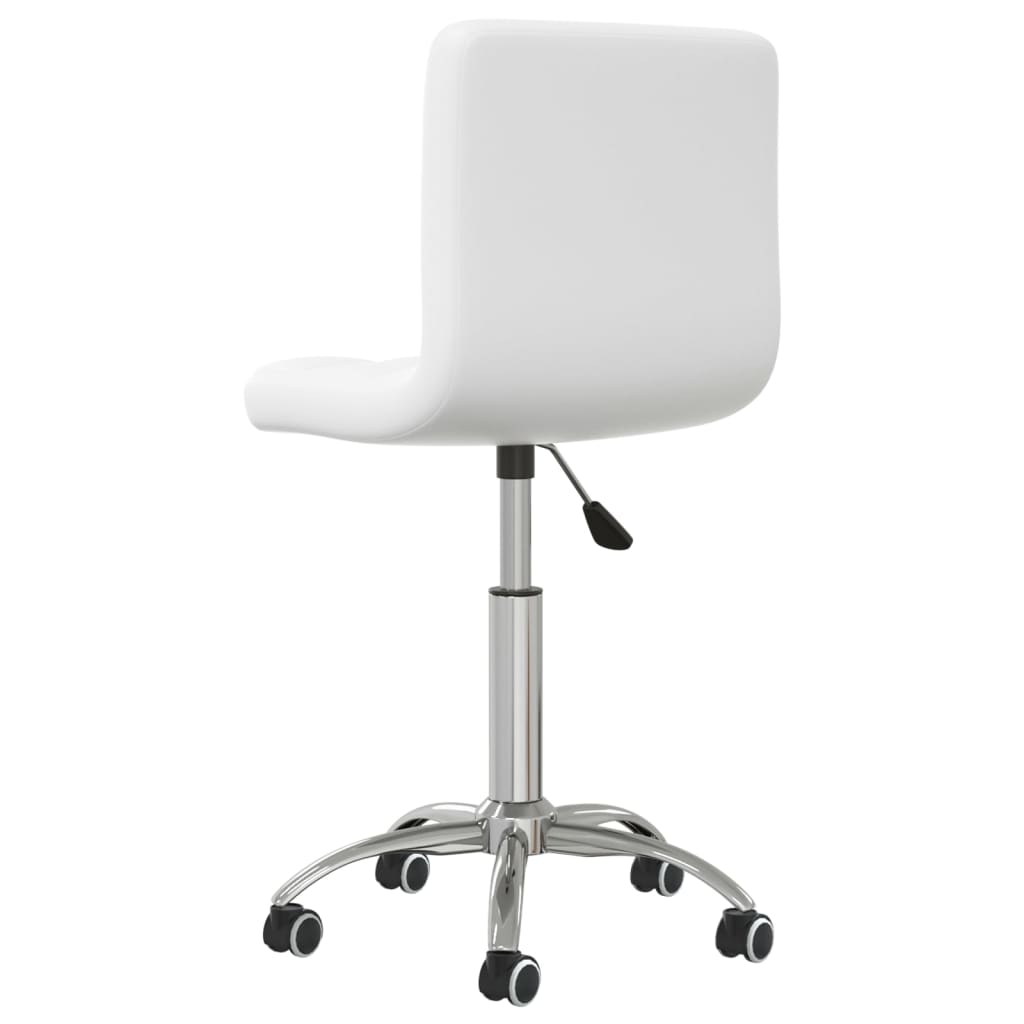 vidaXL Chaise de bureau pivotante Blanc Similicuir