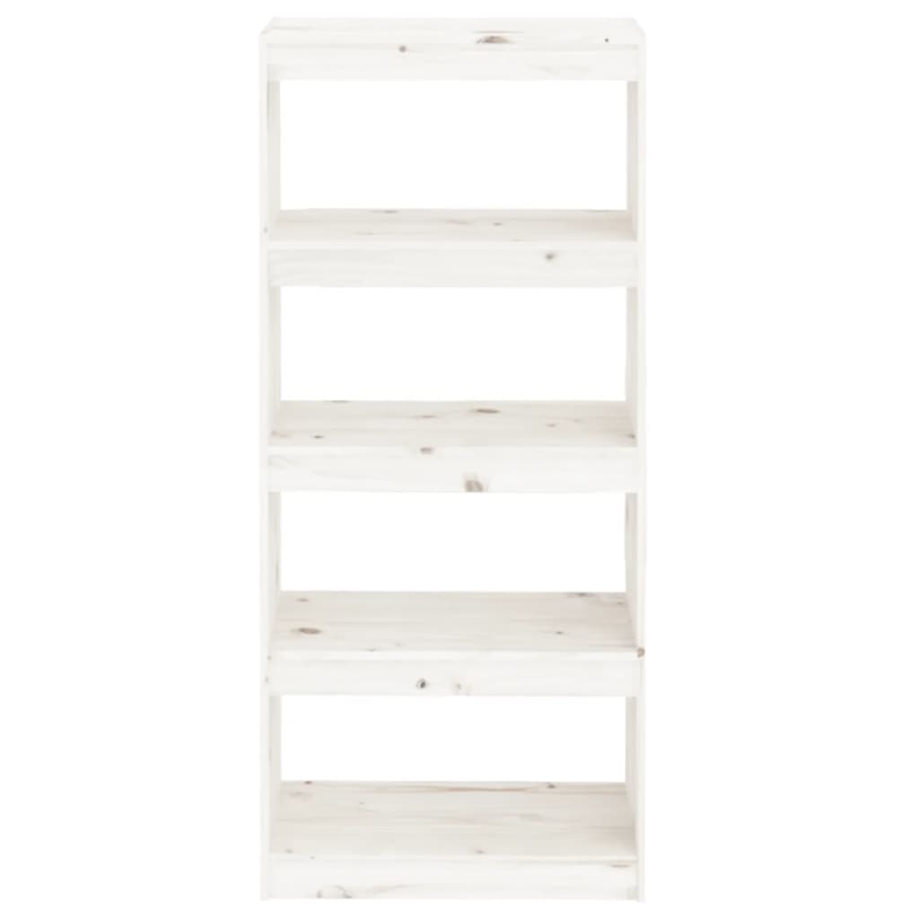 vidaXL Bibliothèque/Séparateur de pièce Blanc 60x30x135,5cm Pin solide