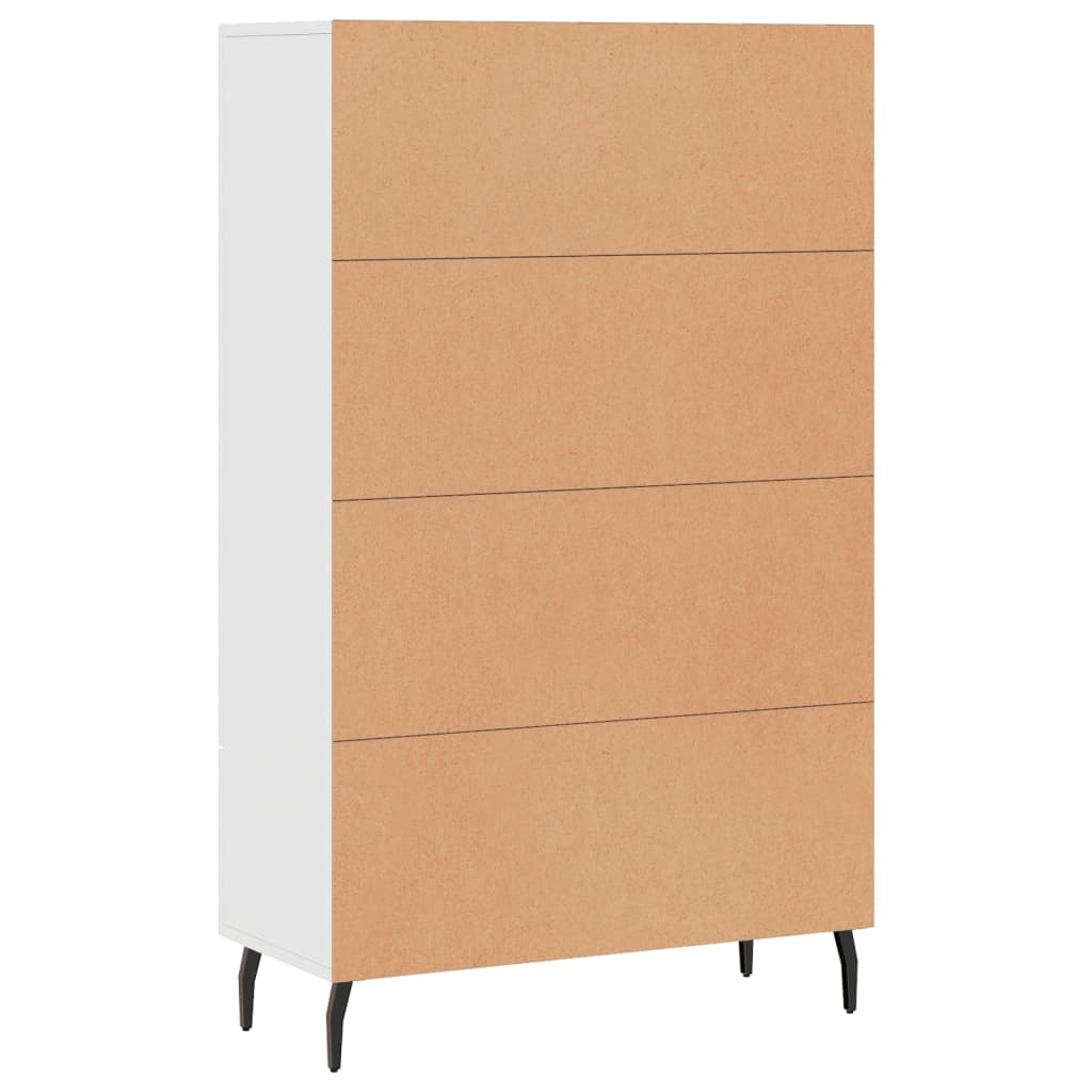 vidaXL Buffet haut blanc 69,5x31x115 cm bois d'ingénierie