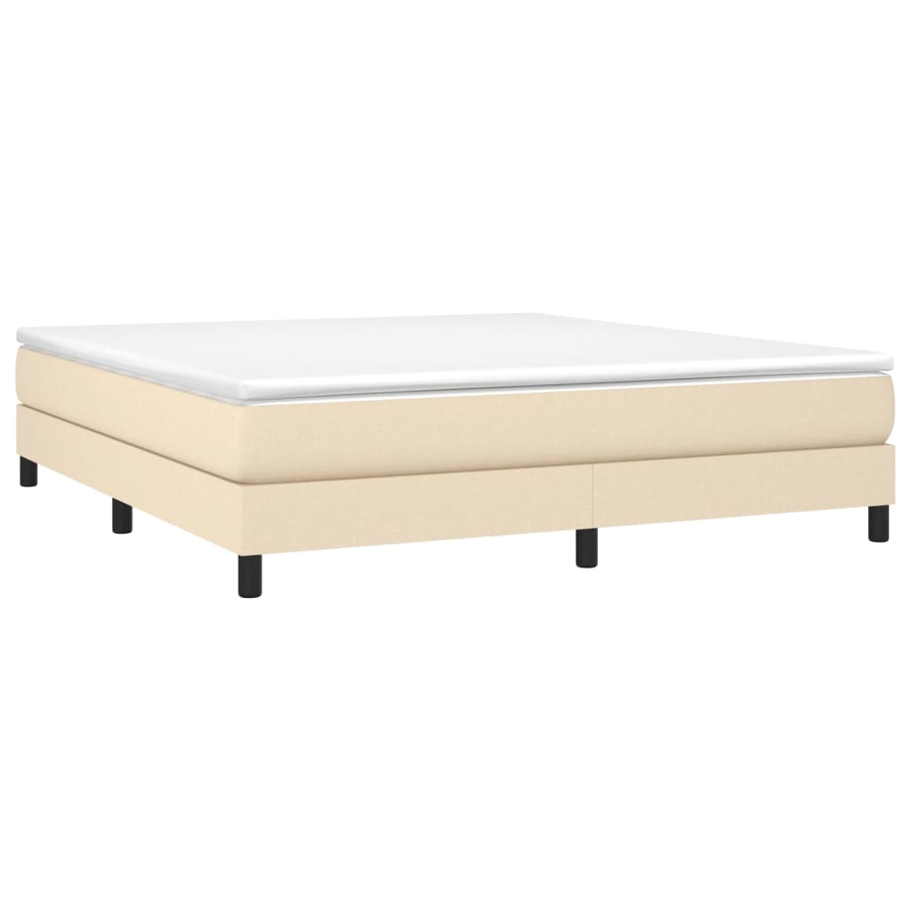 vidaXL Cadre de lit sans matelas crème 160x200 cm tissu