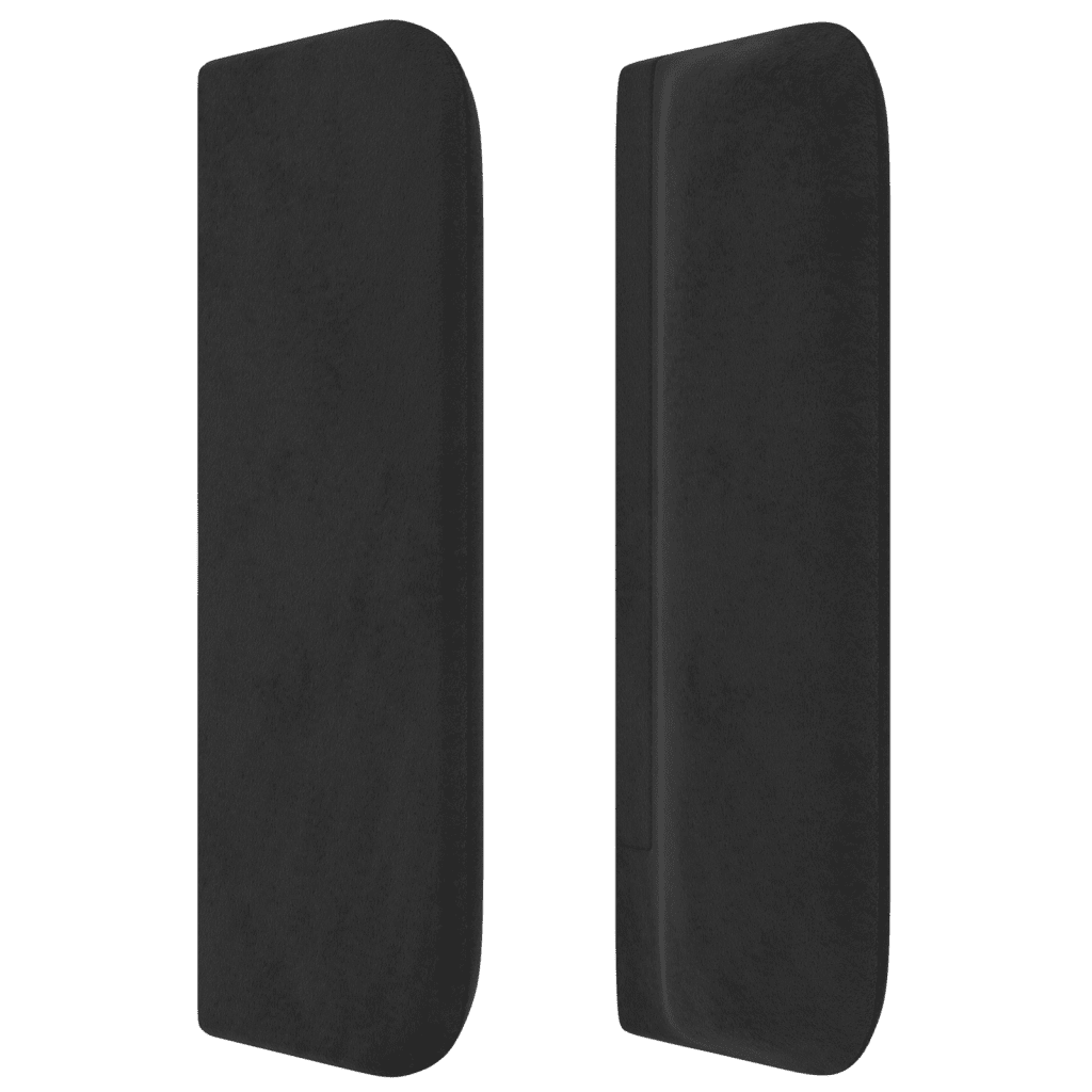 vidaXL Sommier à lattes de lit avec matelas Noir 140x190 cm Velours