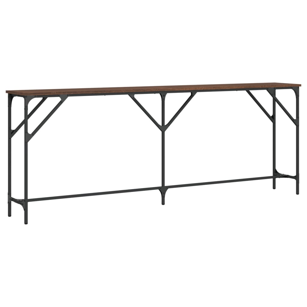vidaXL Table console chêne marron 200x29x75 cm bois d'ingénierie