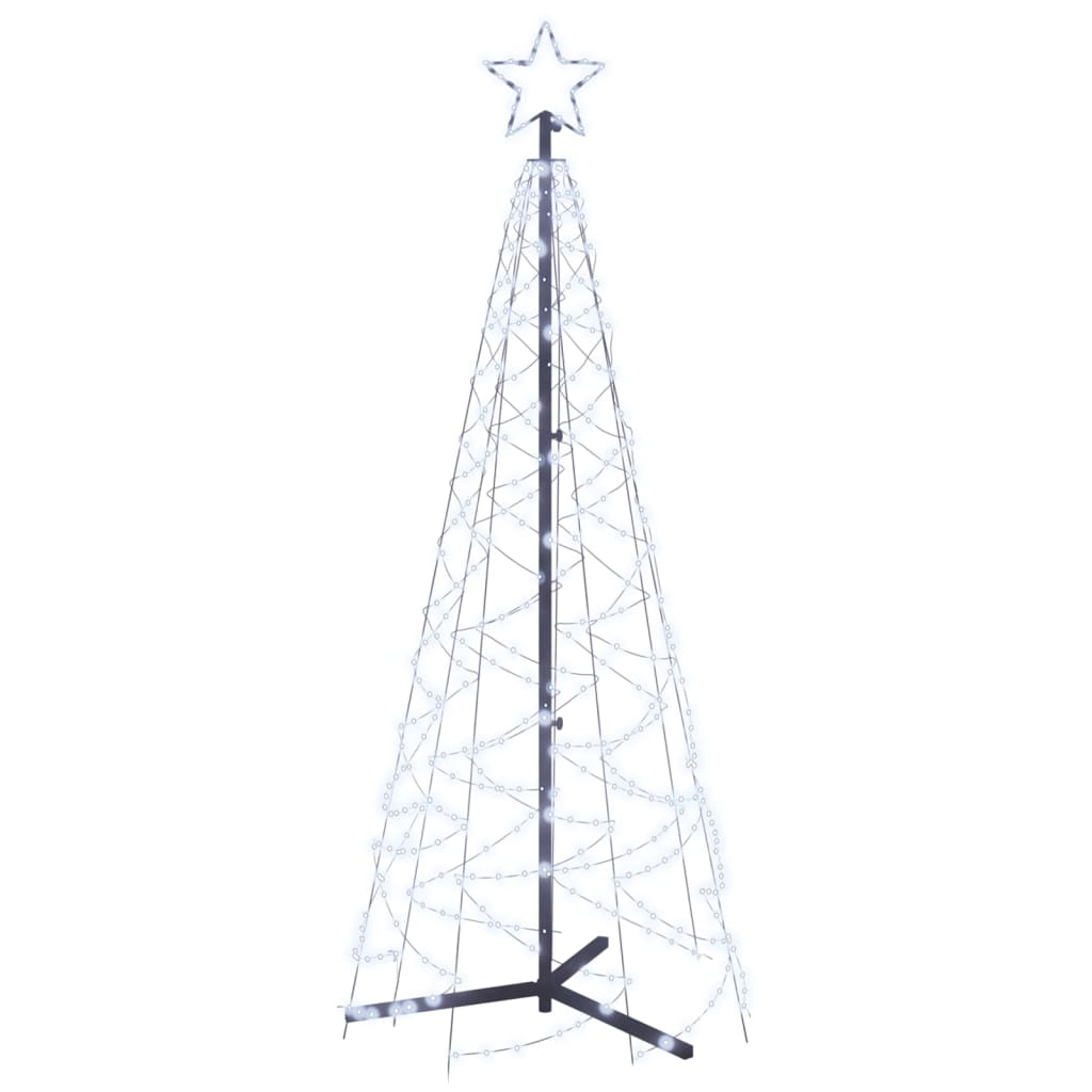vidaXL Arbre de Noël cône 200 LED Blanc froid 70x180 cm