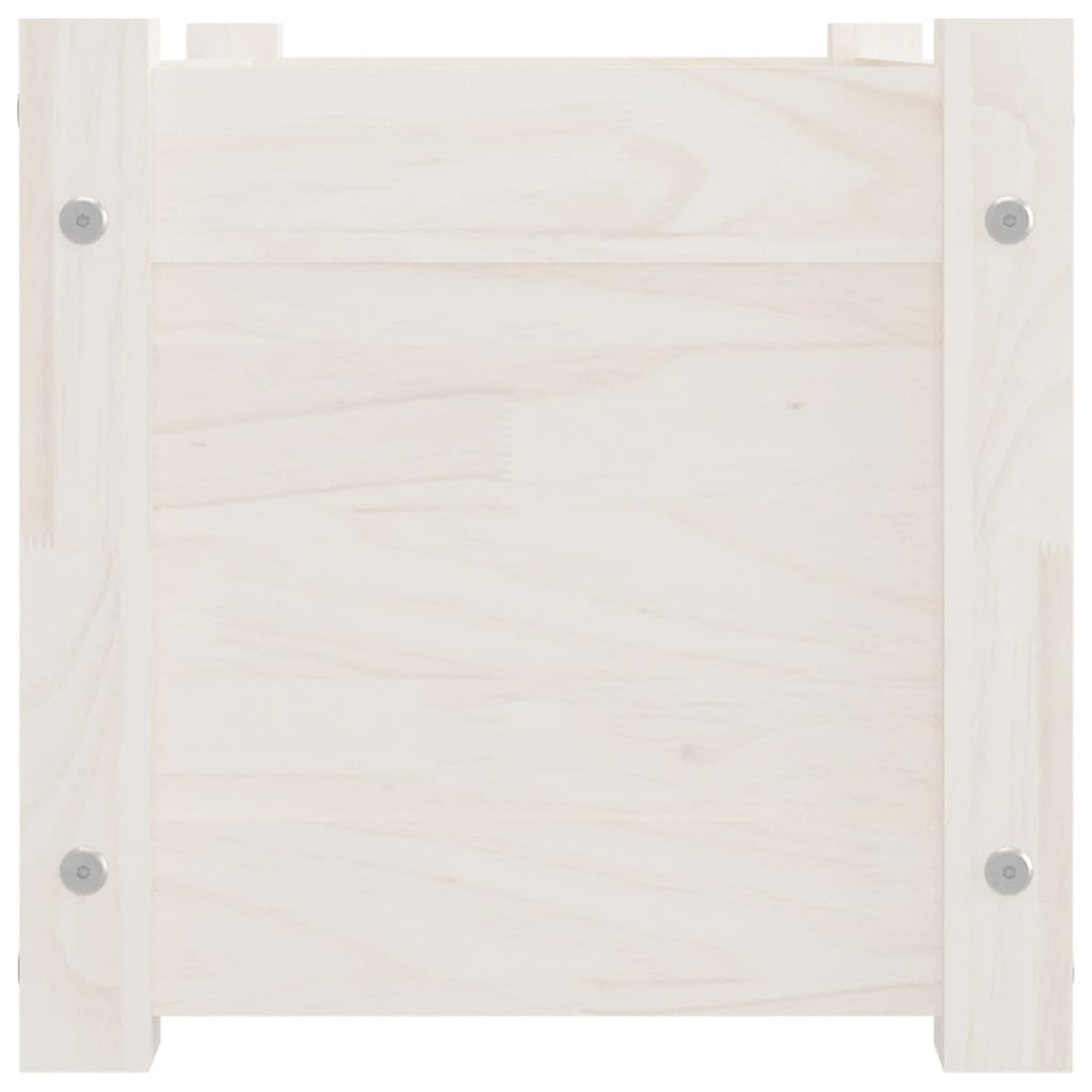 vidaXL Jardinière blanc 60x31x31 cm bois de pin massif