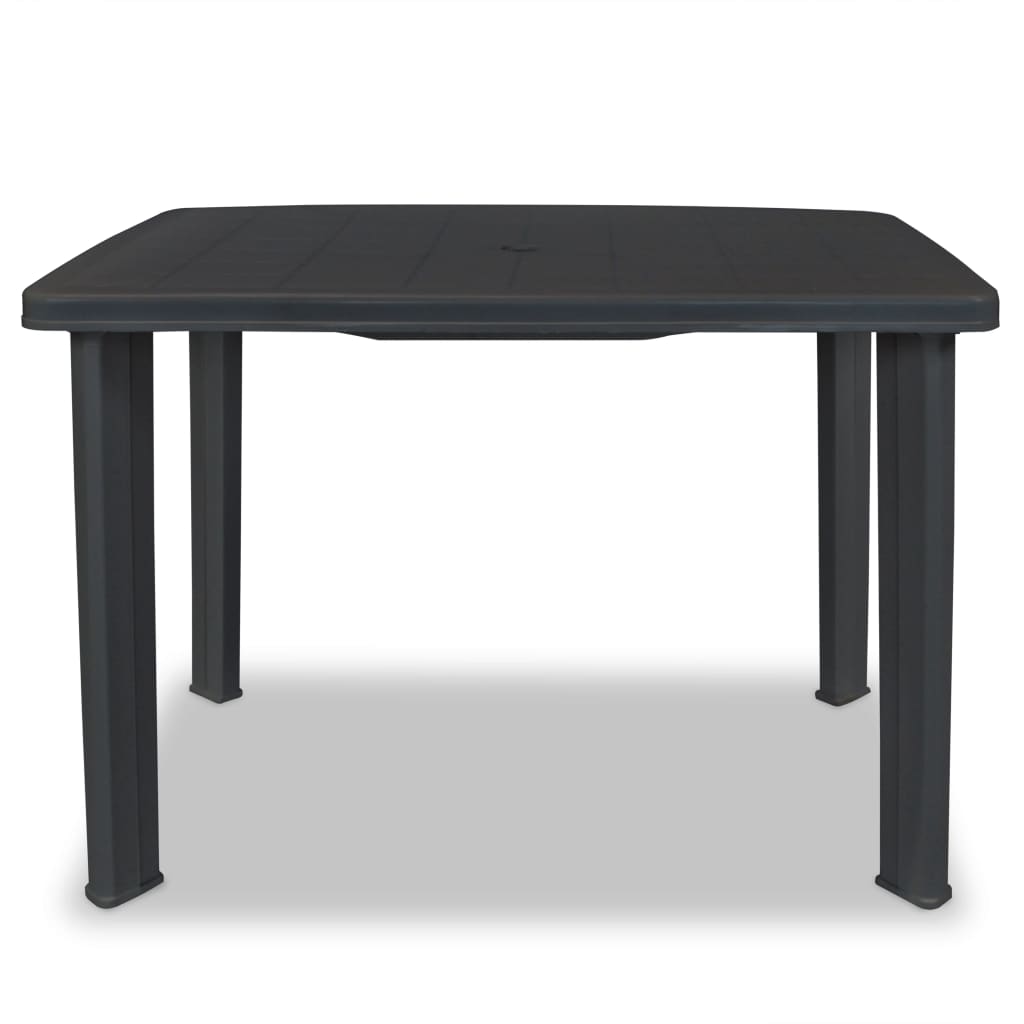 vidaXL Table de jardin Anthracite 101 x 68 x 72 cm Plastique