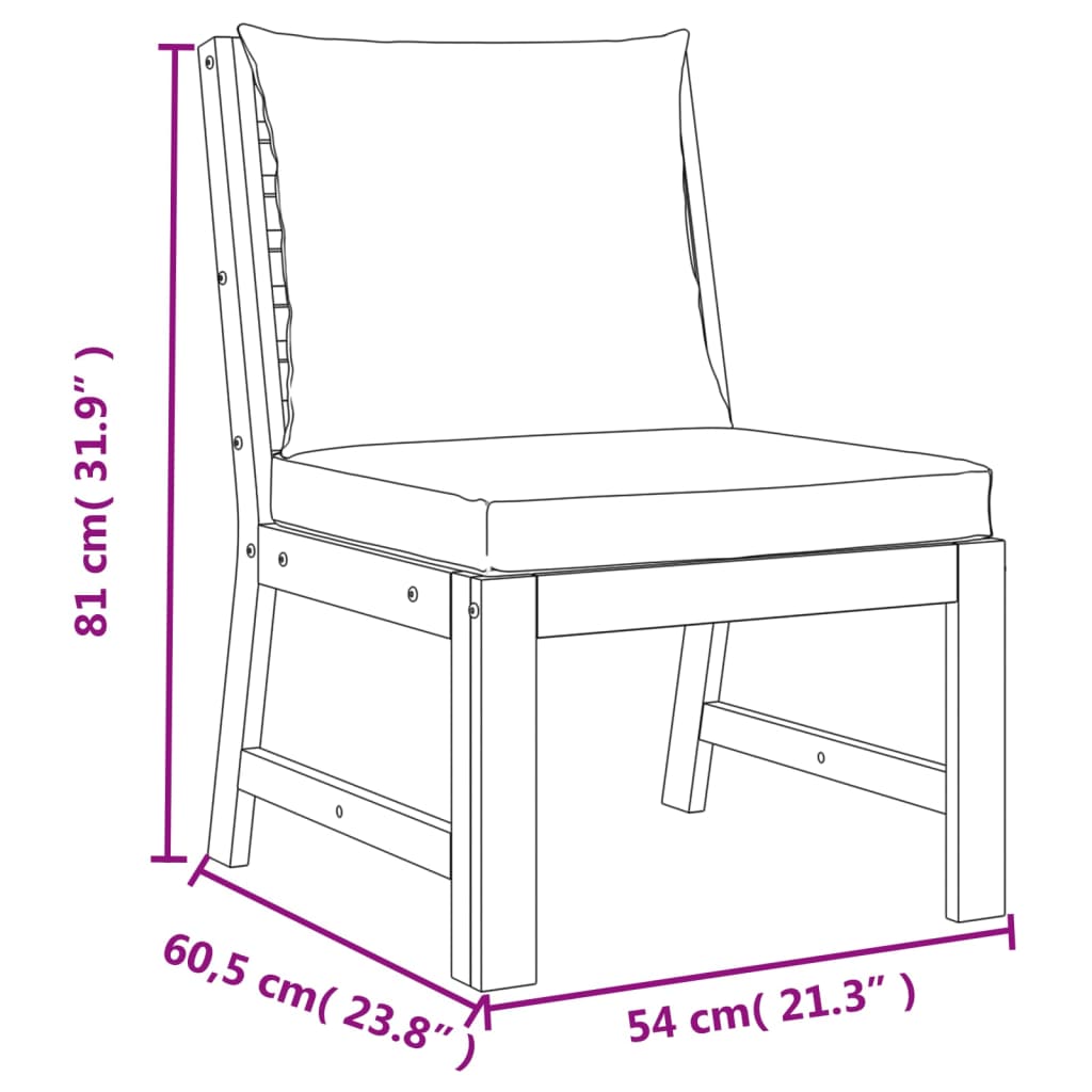 vidaXL Ensemble à manger de jardin avec coussins 11 pcs bois d'acacia