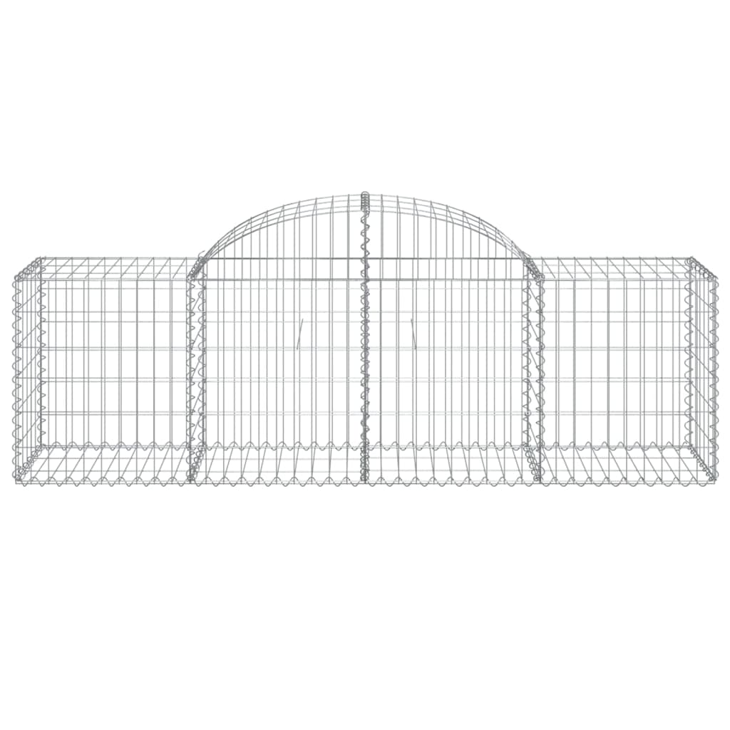 vidaXL Paniers à gabions arqués 9 pcs 200x50x60/80 cm Fer galvanisé