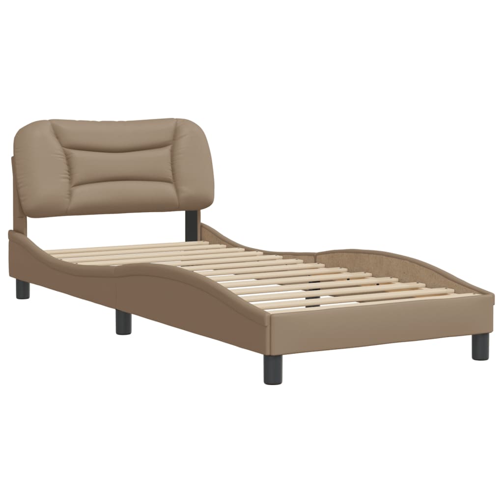 vidaXL Cadre de lit sans matelas cappuccino 80x200 cm similicuir