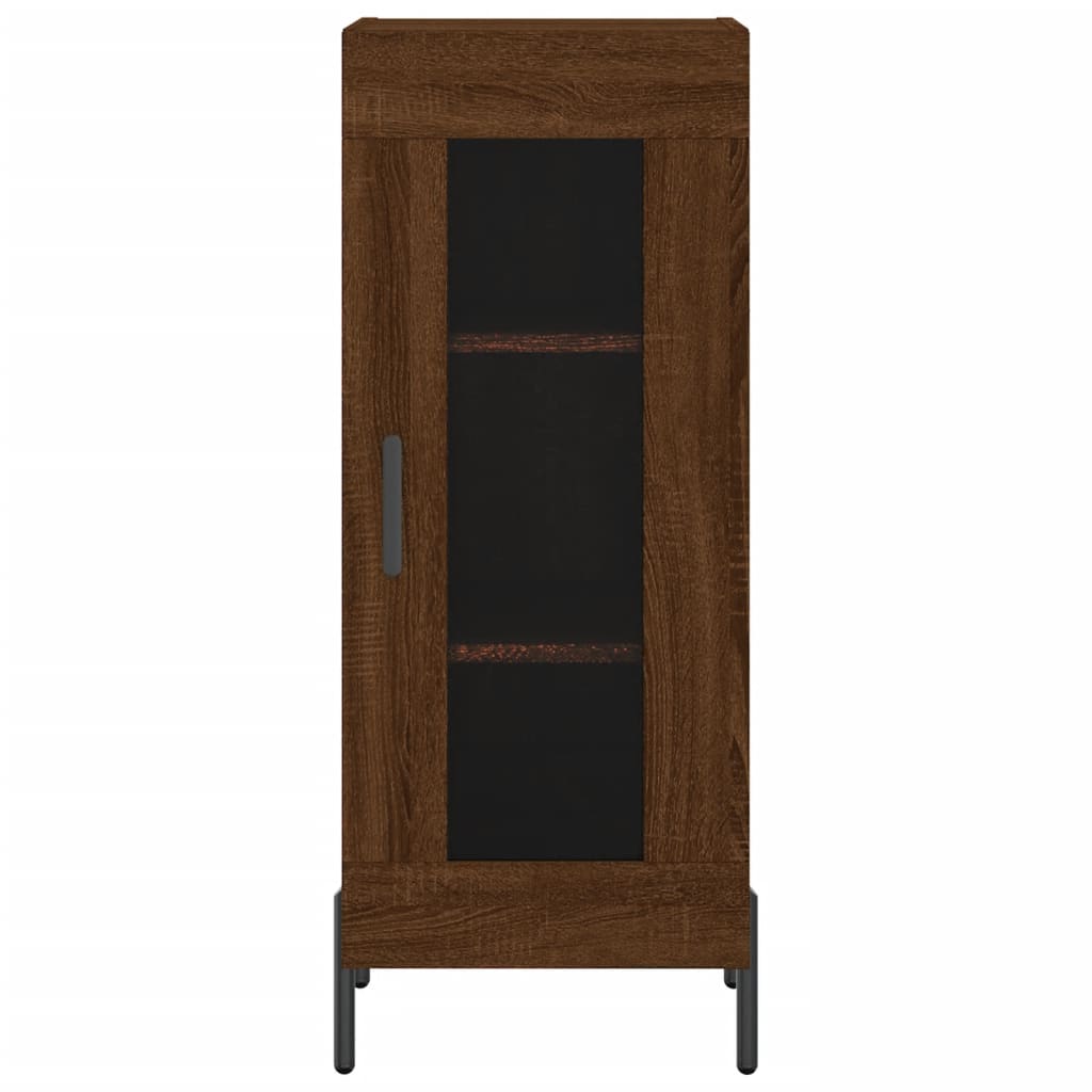 vidaXL Buffet Chêne marron 34,5x34x90 cm Bois d'ingénierie