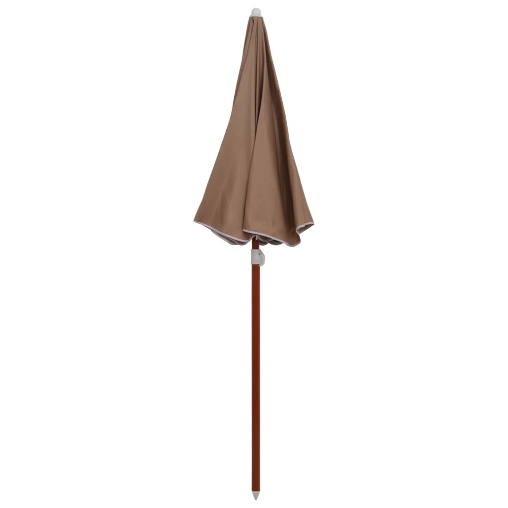 vidaXL Parasol de jardin avec mât en acier 180 cm taupe