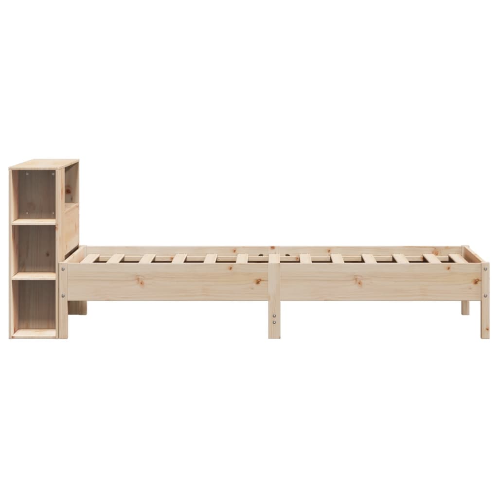 vidaXL Lit bibliothèque sans matelas 90x190 cm bois de pin massif