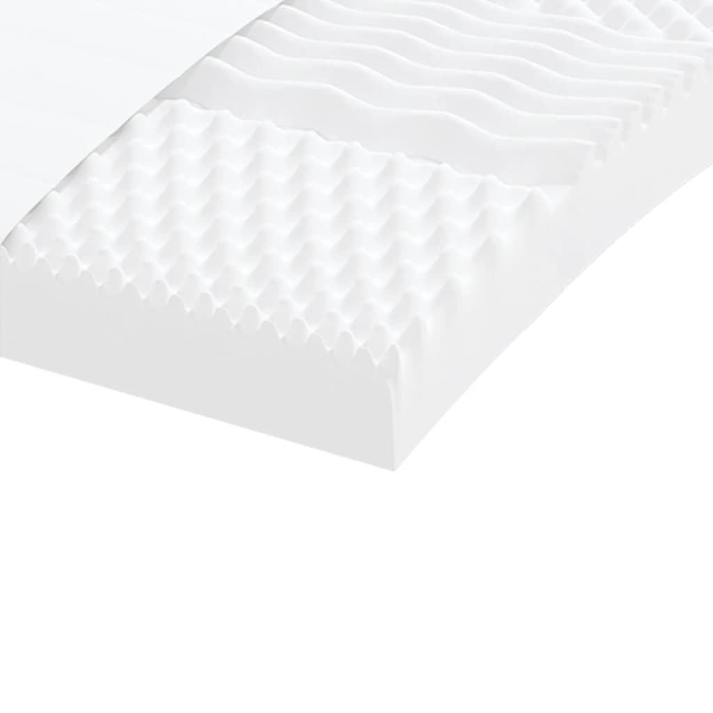 vidaXL Matelas en mousse blanc 140x200 cm 7 zones dureté 20 ILD