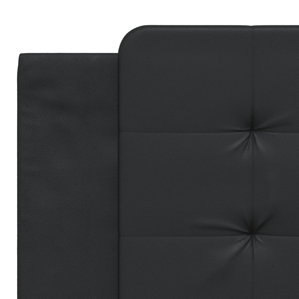 vidaXL Coussin de tête de lit noir 180 cm similicuir