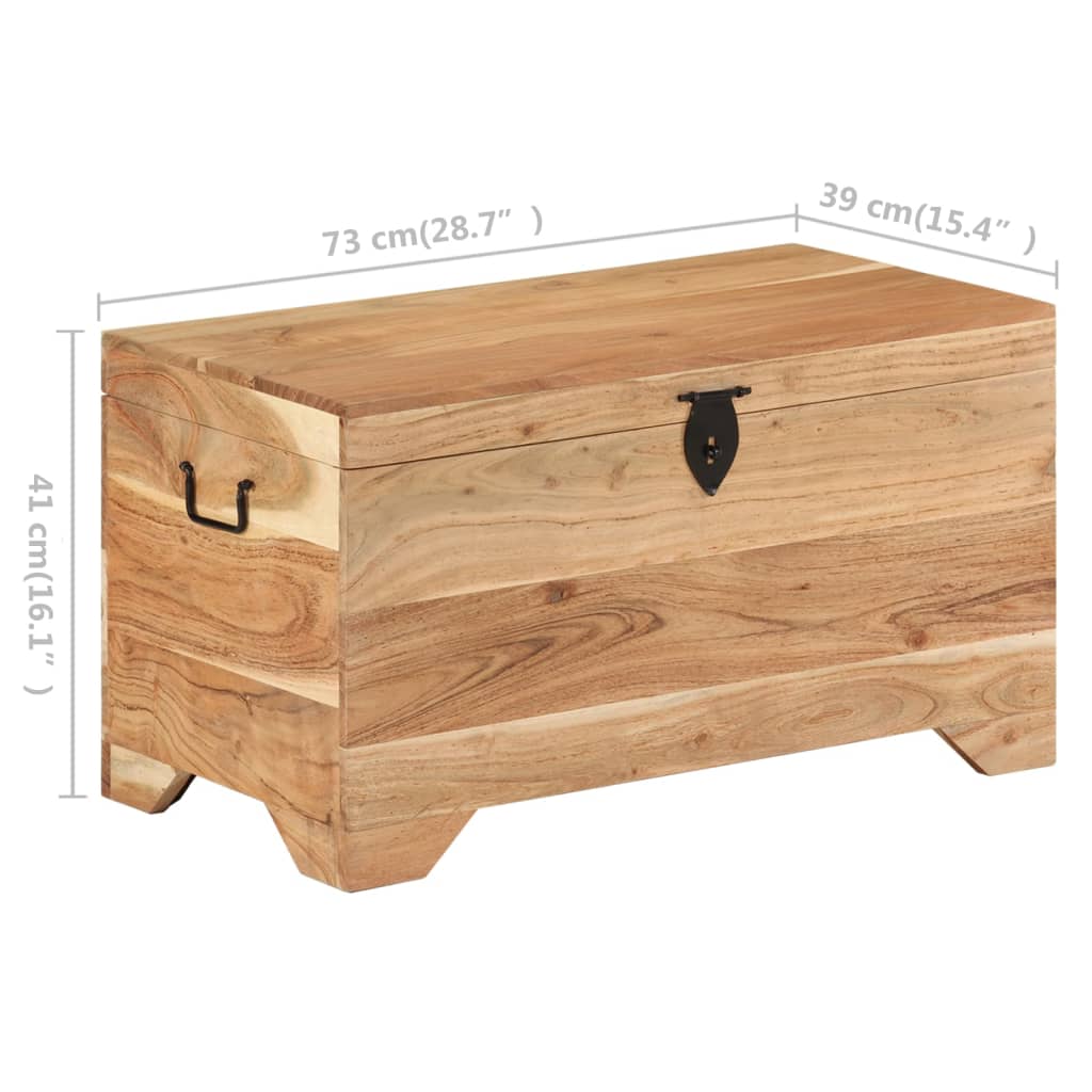 vidaXL Coffre de rangement Bois d'acacia solide