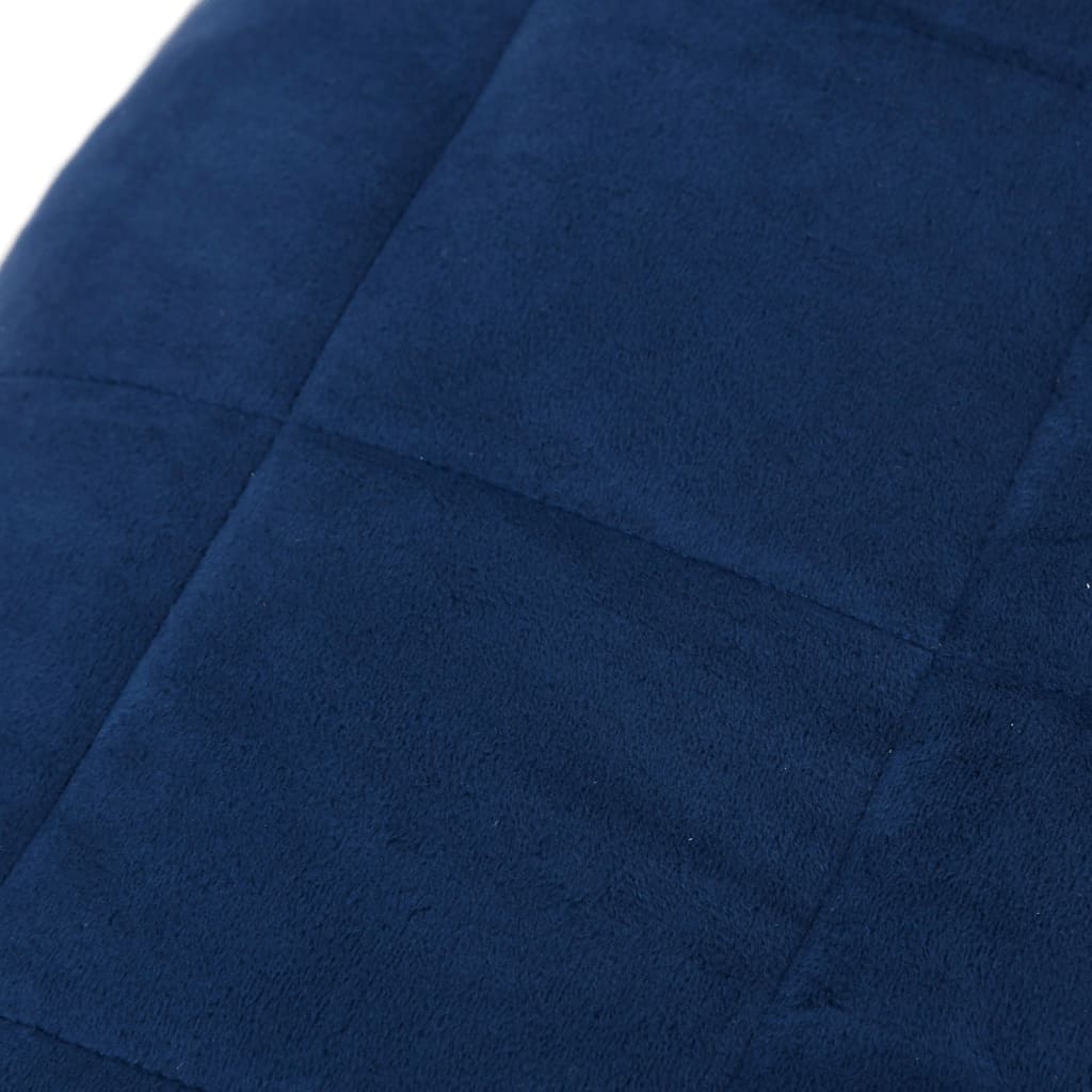 vidaXL Couverture lestée Bleu 155x220 cm 7 kg Tissu